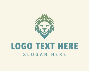 Invest - Lion Crown Regal logo design