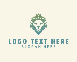 Gradient - Lion Crown Regal logo design