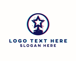 Video Game - Pixel Star Tropy logo design