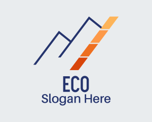 Minimalist Mountain Energy Gauge Logo