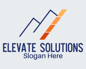 Level - Minimalist Mountain Energy Gauge logo design