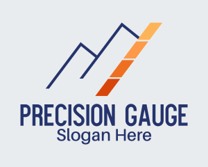 Minimalist Mountain Energy Gauge logo design