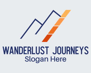 Roadtrip - Minimalist Mountain Energy Gauge logo design