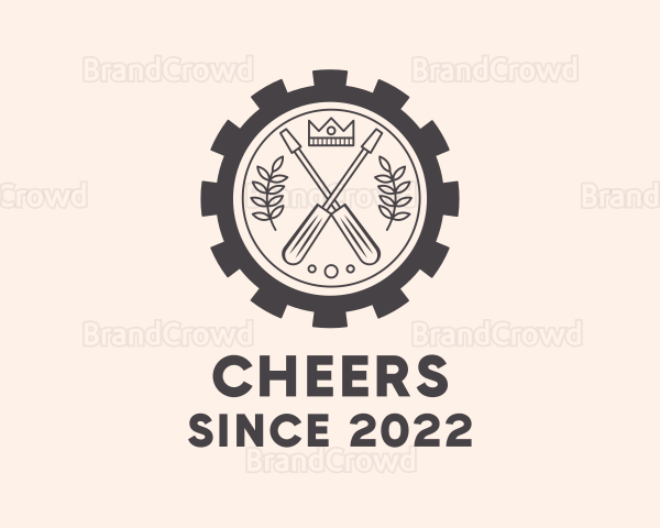 Crown Cog Screwdriver Logo