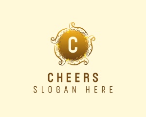 Elegant Gold Wreath Logo