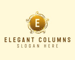 Elegant Gold Wreath logo design