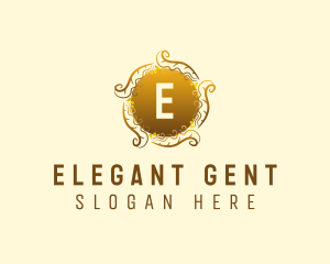 Elegant Gold Wreath logo design