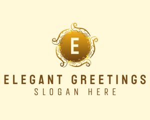 Elegant Gold Wreath logo design