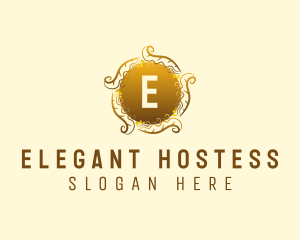 Elegant Gold Wreath logo design