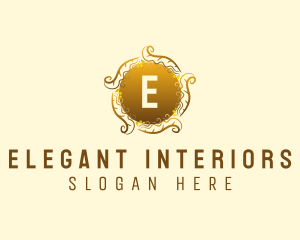 Elegant Gold Wreath logo design