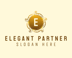 Elegant Gold Wreath logo design