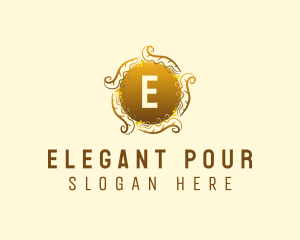 Elegant Gold Wreath logo design