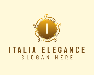 Elegant Gold Wreath logo design