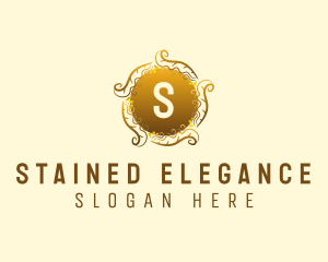 Elegant Gold Wreath logo design