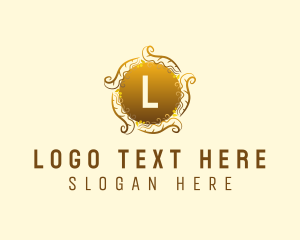 Elegant Gold Wreath Logo