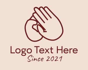 Social Worker - Humanitarian Charity Hand logo design