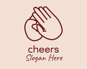 Humanitarian Charity Hand  Logo