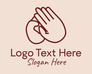 Humanitarian Charity Hand  Logo