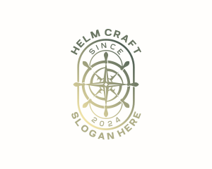 Helm - Navigation Compass Voyage logo design