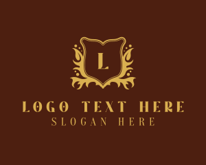 Regal - Gold Shield Wreath logo design