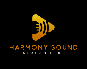 Sound - Microphone Play Sound logo design