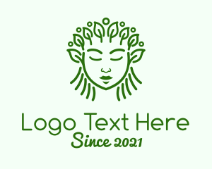 Lady - Green Organic Cosmetic logo design
