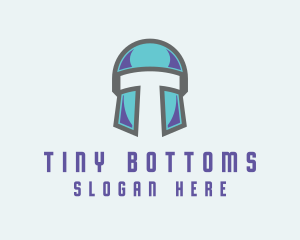 Gamer Helmet Letter T logo design