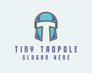 Gamer Helmet Letter T logo design