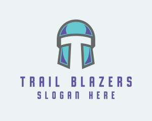 Gamer Helmet Letter T logo design