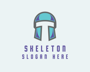 Game Streaming - Gamer Helmet Letter T logo design