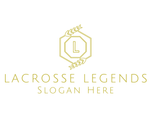 Luxury Laurel Hexagon logo design