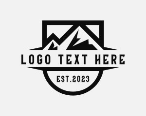 Mountain Climbing - Travel Mountain Trekking logo design