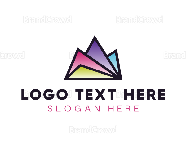 Multi Color Triangle Mountain Logo