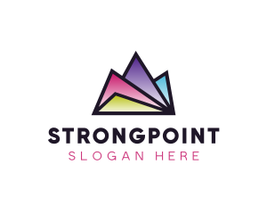 Symbol - Multi Color Triangle Mountain logo design