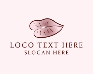 Lip Gloss - Lips Beauty Makeup logo design