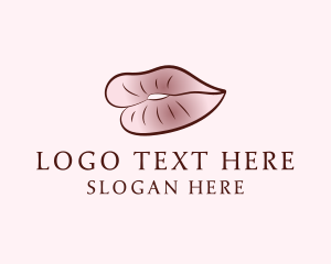 Beauty Vlogger - Lips Beauty Makeup logo design
