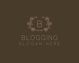 Daisy Flower Wreath Boutique Logo