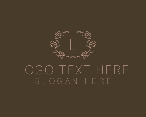 Daisy Flower Wreath Boutique Logo