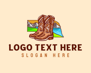 Cowboy Boots - Cowboy Boots Nebraska logo design