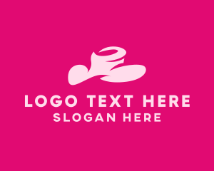 Style - Pink Fashion Hat logo design