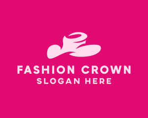 Pink Fashion Hat logo design