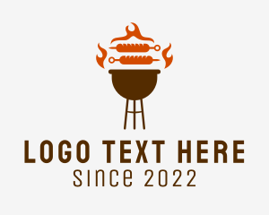 Grilling - Barbecue Sausage Grill logo design