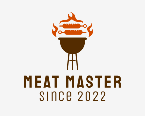 Barbecue Sausage Grill logo design