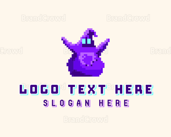 Retro Ghost Pixel Logo