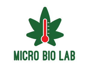 Temperature Weed Thermometer logo design