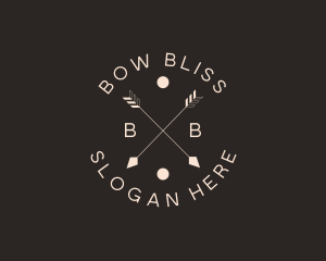 Bow - Hipster Boho Arrows logo design