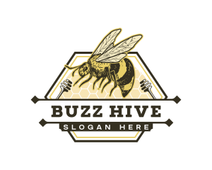 Hive - Bee Honey Hive logo design