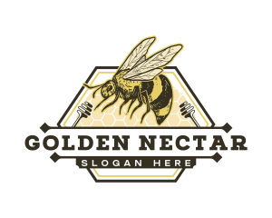 Mead - Bee Honey Hive logo design