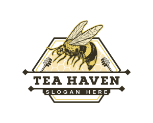 Bee Honey Hive logo design