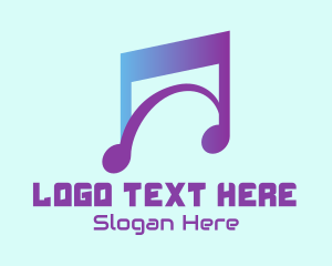 Music Shop - Modern Musical Note logo design